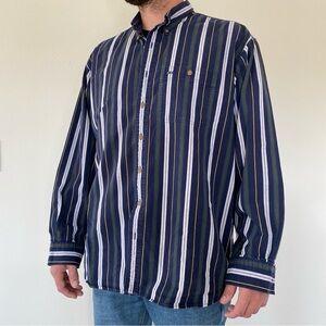 Men's Blue Striped Shirt